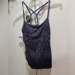 Athleta Women’s S Sports Bra Tank Smokey Purple Patterned Camisole